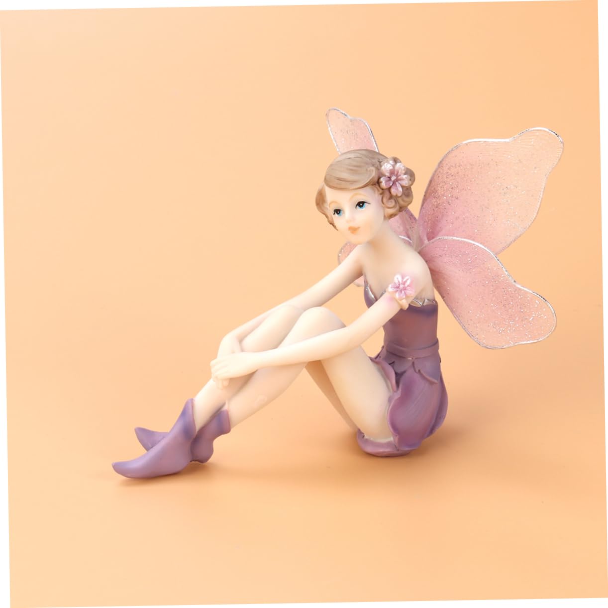 IMIKEYA 2stücke Schöner Aus Harz Mit Handbemalte Miniaturfiguren Für Hochzeitsdekoration Und Garten Sitzend Stil b Beine Geschlossen Für Fairy Garden Und
