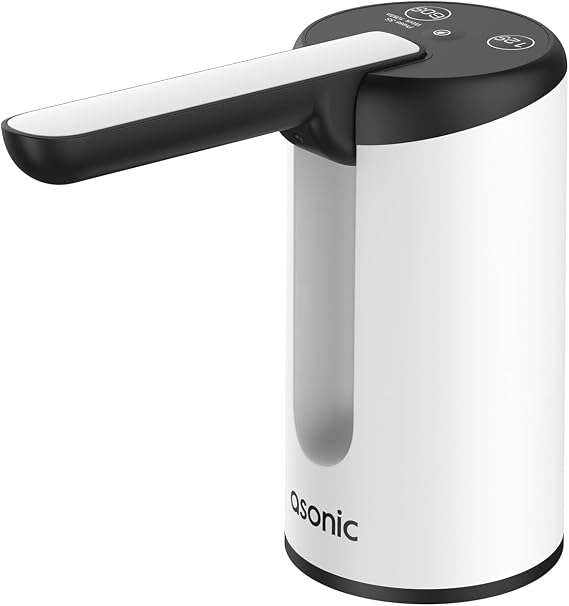 Asonic SP21 USB Şarj Edilebilir Su Pompası, 1200mAh Pil, Çift Düğmeli, Type-C Şarj, 50cm Silikon Boru, Mini Boy