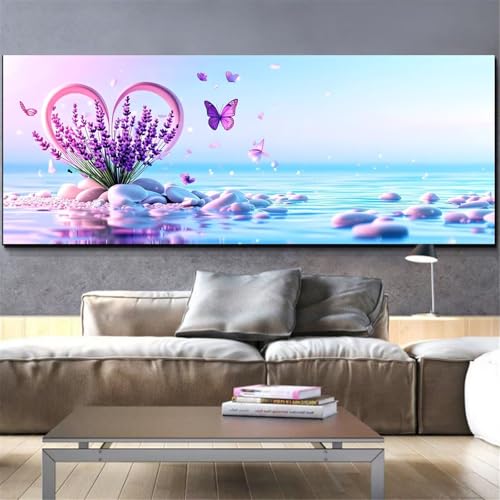 Kit diamond painting complet cristal strass brillant motif fleurs et papillon géant L146