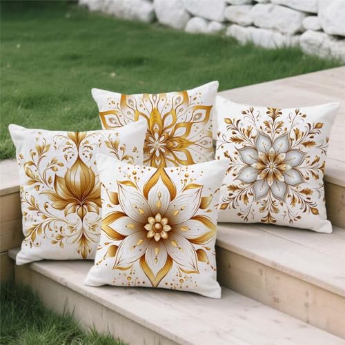 Housse coussin extérieur 50x50cm étanche pour protéger et décorer le canapé - 4
