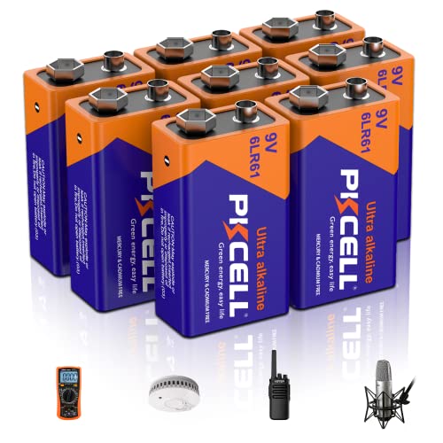 9V Batteries 9V 6LR61 Battery 9 Volt Battery Alkaline 9V Battery 8