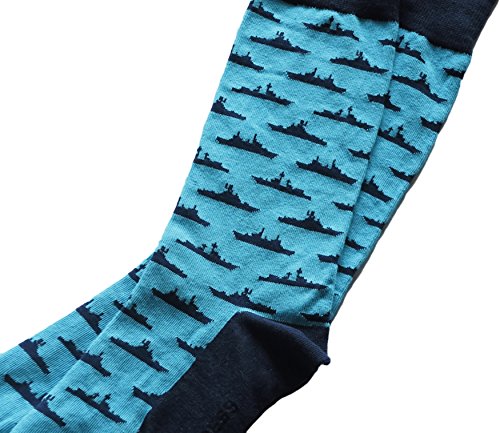 vangobeauty Men's Dress Socks Navy Warship Size 8-134