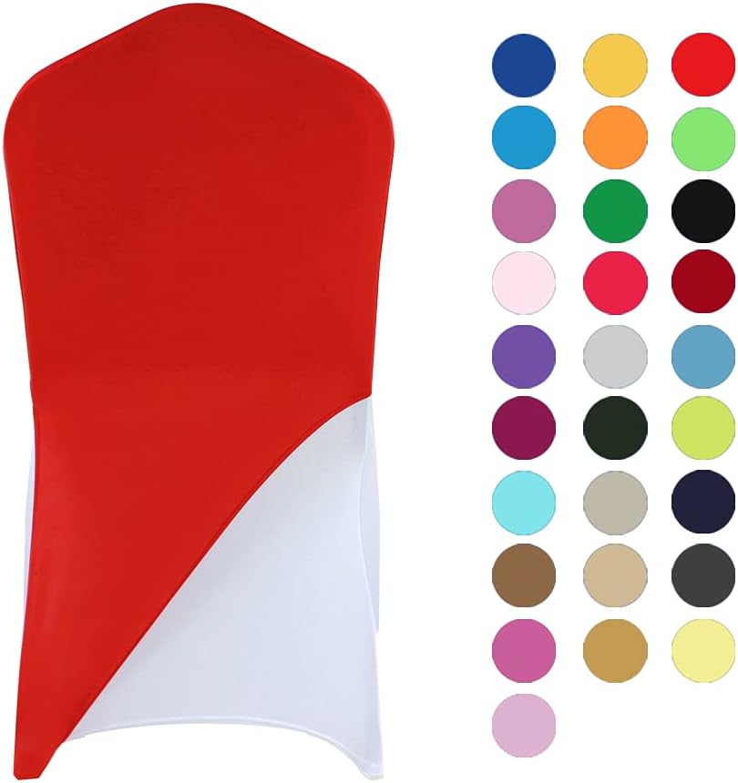 Red Chair Cap Covers Sashes Bands/Hood/Hat Elegant for Wedding Party Event Decor Red(10 pcs)