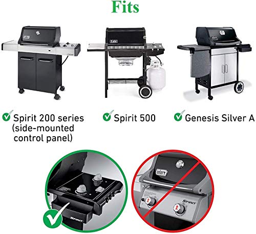 Hongso 7521 7522 7523 15" Stainless Steel Grill Grates For Weber Spirit 200 Series, Spirit E/S 200 & 210, Genesis Silver A, Spirit 500 Gas Grill (With Side Control Panel) 65905 65904, Scg521 #TOP6