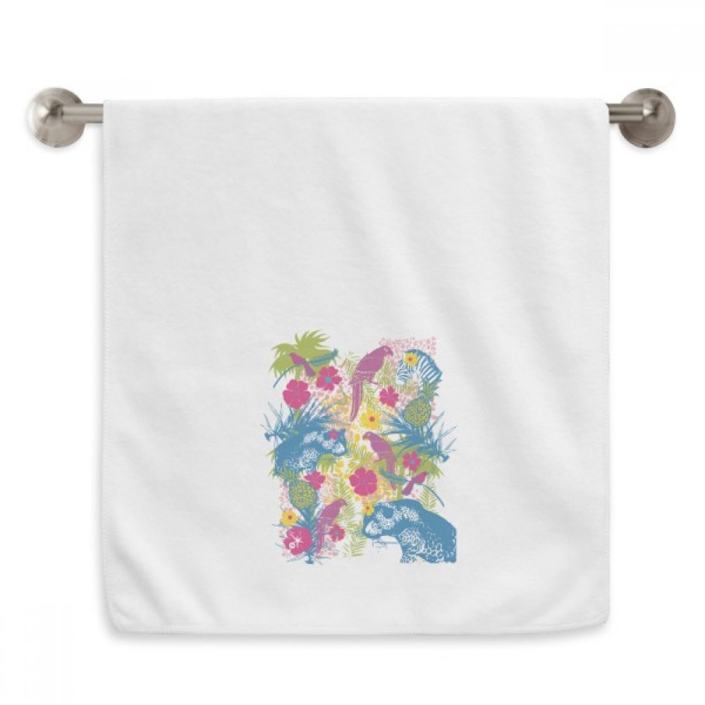 Serviette blanche tropicale perroquet résolvant le problème de peau sensible