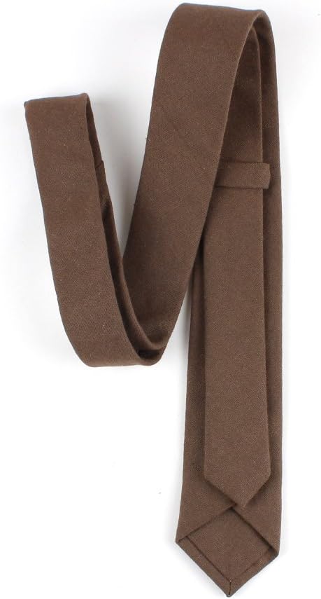 Cotton Solid Skinny Men's Necktie 2.36" Tie - Image 4