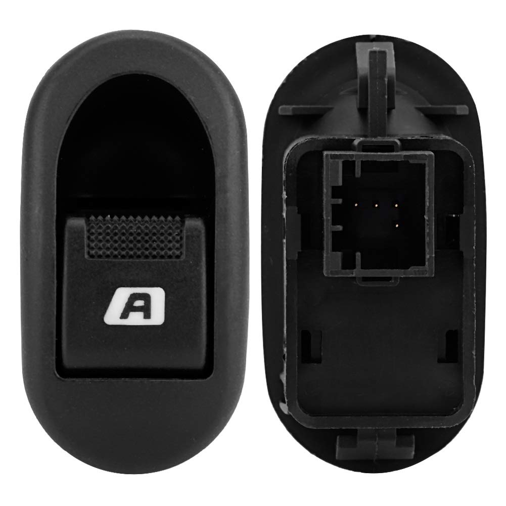Bouton Lève-vitre Pour Citroën C2 C3 Et Peugeot 1007 - Référence 96401469XT / 6554.L7 - Neuf Noir