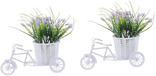 ifundom 2 jarrones para decoración del hogar, bonsái artificial, decoración de boda, decoración de casa ligera para el hogar, Ramo de flores,