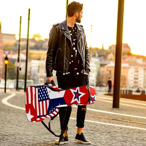 JRHEJTHH Housse pour guitare acoustique imperméable et pliable avec bandoulière réglable pour guitare acoustique de 101,6 cm, 104,7 cm, rembourrage épais motif drapeau américain, Multicolore 5., - Les Beatles, Paul McCartney, John Lennon, RIngo Starr, George Harrison JRHEJTHH Housse pour guitare acoustique imperméable et pliable avec bandoulière réglable pour guitare acoustique de 101,6 cm, 104,7 cm, rembourrage épais motif drapeau américain, Multicolore 5., – Image 7
