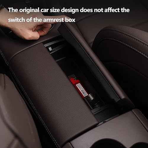 Miniatura 5 de Qcsruiop Bandeja organizadora de consola central compatible con accesorios Mercedes Benz GLEGLS 2022 2021 2020, caja de almacenamiento de