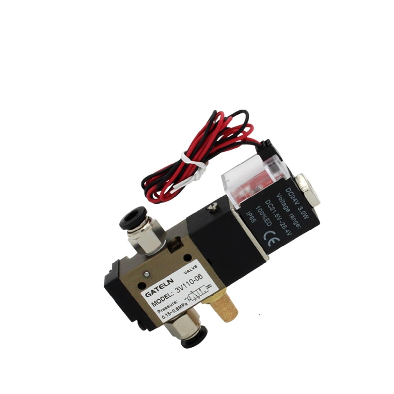 Électrovanne directionnelle à trois voies 3V110-06-NC AC110V vanne pneumatique 6mm