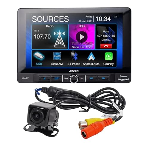 Jensen J1Ca9W 9-Inch Single Din Car Stereo & Jensen Bucam100J Backup Camera #TOP11