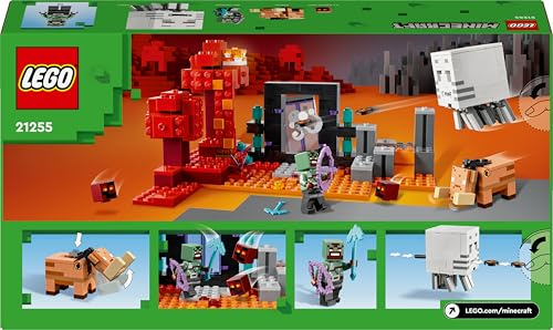Minecraft Agguato nel Portale del Nether - Giocattolo da Costruire con Figure di Mob Inclusi un Guerriero Orco, un Ghast e 2 Cubi di Magma - Regalo per Gamer, Bambini e Bambine da 8 Anni - 21255 - Lego - Immagine 10