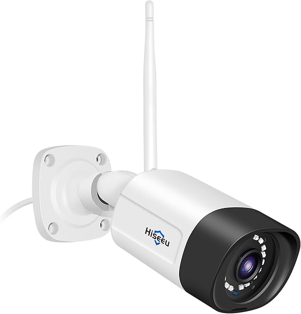 Hiseeu 5MP Spotlight Wireless Security Camera, Outdoor Home Security, Color Night Vision, 2.4GHz WiFi, SD Card and Cloud Storage Supported, Works with Alexa
