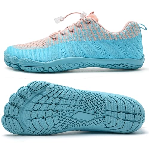 Image of WateLves Water Shoes Men Women Beach Barefoot Aqua Socks Breathable Wide Swim Outdoor Walking Anti Slip Pool Shoes for Hiking Kayaking Diving Surfing