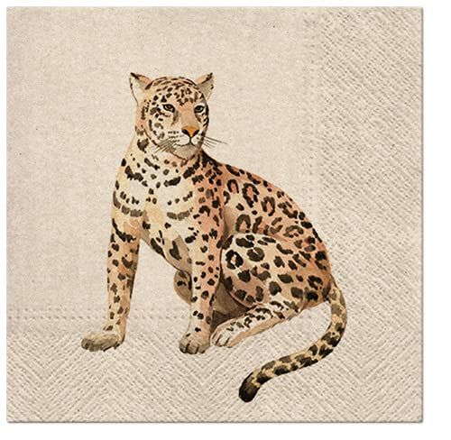 20 servilletas de papel reciclado We care Leopard 33 x 33 cm Cover