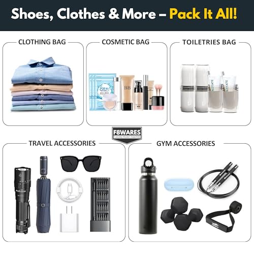 Image of F8WARES 12PK Premium Nylon Shoe Bag for Travel & Storage Travel Organizer for Women & Men Travel Accessories Shoes Bag for Travel - Shoe Bags Pouches Travel Essential - Shoe Cover for Travelling