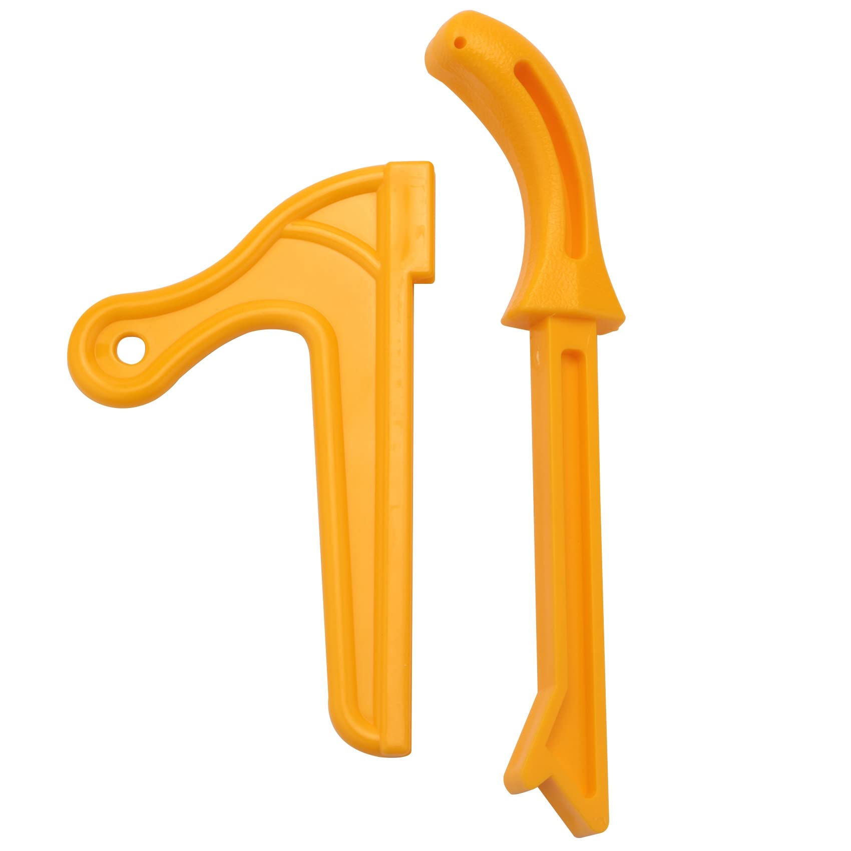 Aisuoka Yellow Plastic Woodworking Practical Push Block Hand Saw Plastic Push Sticks Tool Set For Woodworkers And Use On Table Saws,Router Tables