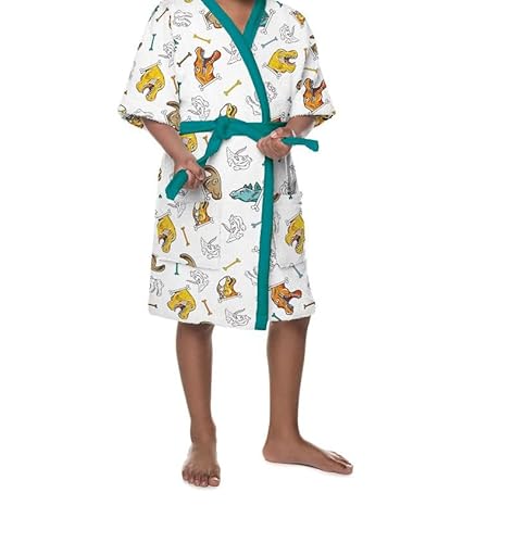 Roupão Felpudo Infantil Quimono Estampado Diverssauro