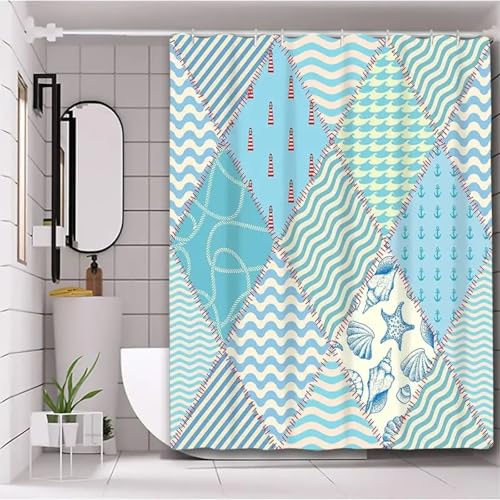 Rideau de douche imperméable et opaque 180x230 anti-moisissure poisson - 4