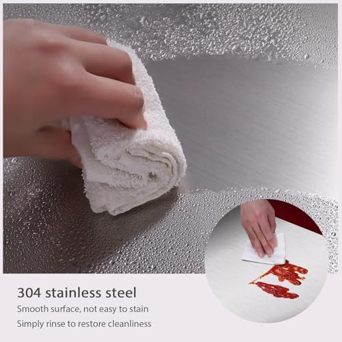 Planches à découper en acier inoxydable de cuisine grand format 60 * 50 * 1.5cm - 5