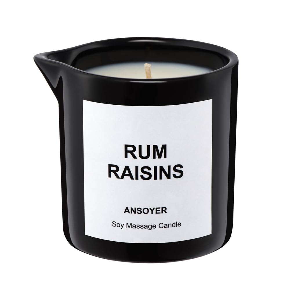 Candele Da Massaggio - Idratanti e nutrienti per la SPA di casa - 230 g (Uvetta al Rum)
