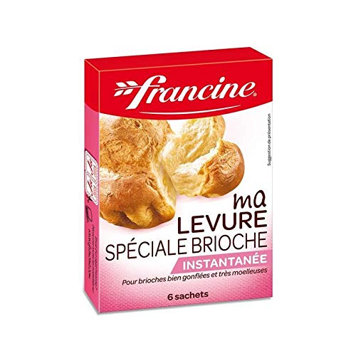 Obtenez des brioches moelleuses et légères avec la levure spéciale 42g FRANCINE, facile à utiliser- Lot De 4