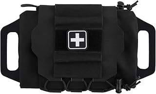 Pochette Tactique Militaire Molle Ceinture de Premiers Soins Rapide Pochette de Survie Système en Deux Parties Porte-médicaments en Rouleau Sac à poignée en hypalon