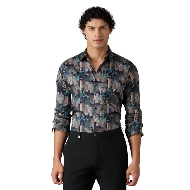 Image of MARK & ALBERT Men's Slim Fit Cotton Formal Shirt