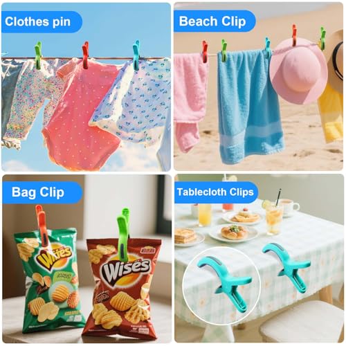 8 Stück Handtuchklammern für Strandliegen groß, Winddicht Wäscheklammern, Strandtuchklammern Handtuch klammern strandliege,Badetuch Klammern für Tägliche Wäsche, Sonnenliegen, Bettwäsche, Kleidung – Bild 7