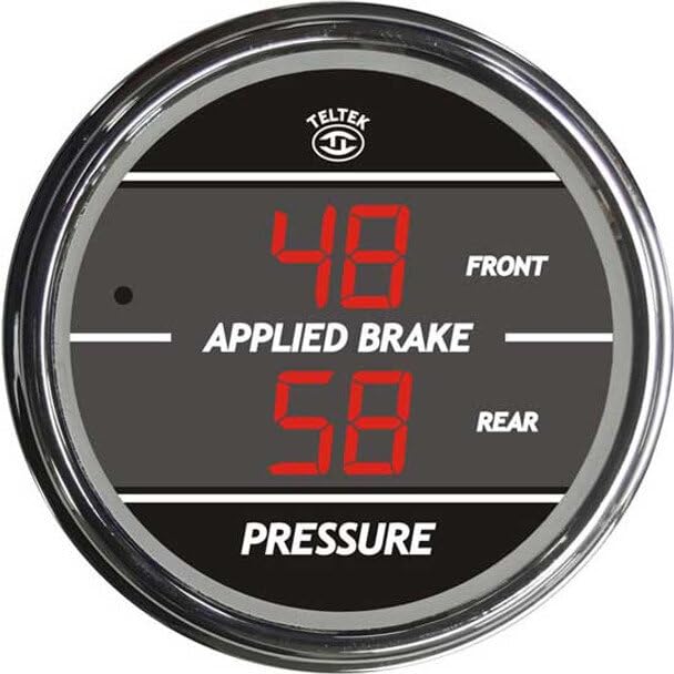Replacement for Kenworth T600 AEROCAB Year 1999 RED Digital Dual Display Gauge Applied Brake Front Rear 0-99.9 PSI by Technical Precision