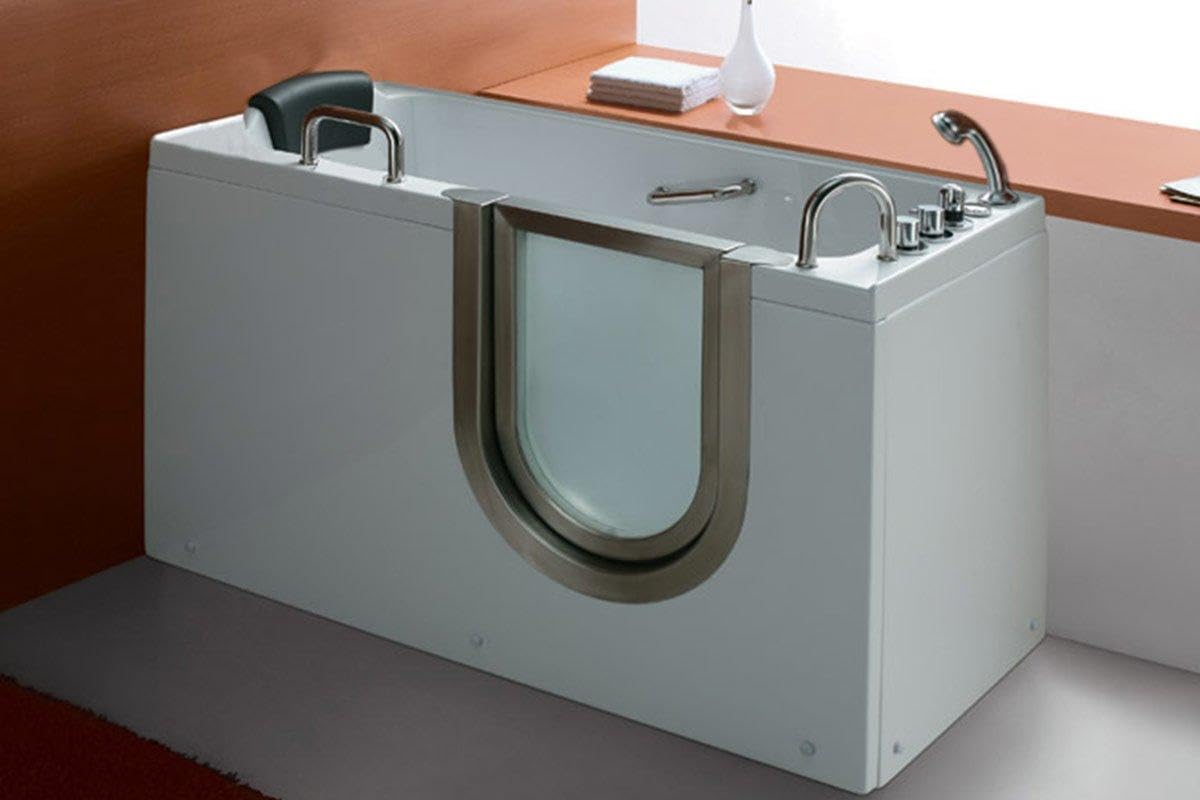 Di Vapor Varedo Walk in Bath - One Person Mobility Tub - 133cm x 65cm