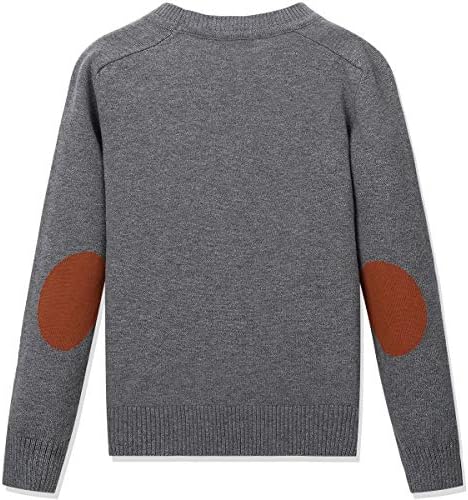 Toddler Sweater Brown Tipped V-neck Cotton Cardigan