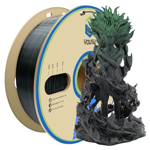 Image of YOUSU PLA Filament 1.75mm, 3D Printer Filament Silk Black Green Color Changing Filament 3D Printing Gradient Filament 1.75 + /-0.02mm, 1kg.