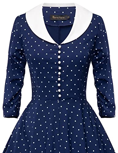 Image of GownTown Womens 1950s Cape Collar Vintage Swing Stretchy Dresses