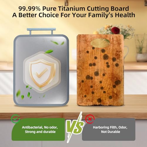 Tabla de cortar rectangular Titanium 39.88x27.99 cm miniatura 4