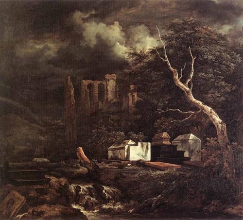 Tableau Murale Le Cimetière Juif Ruisdael Affiche Art 60x90cm