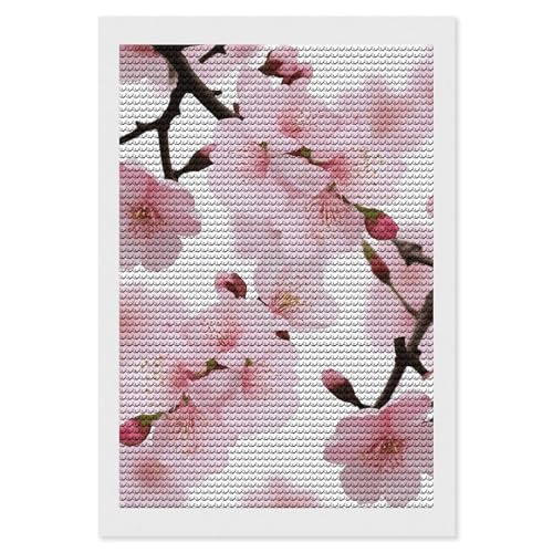 Peinture diamant fleur de cerisier japonais pour décorer votre salon