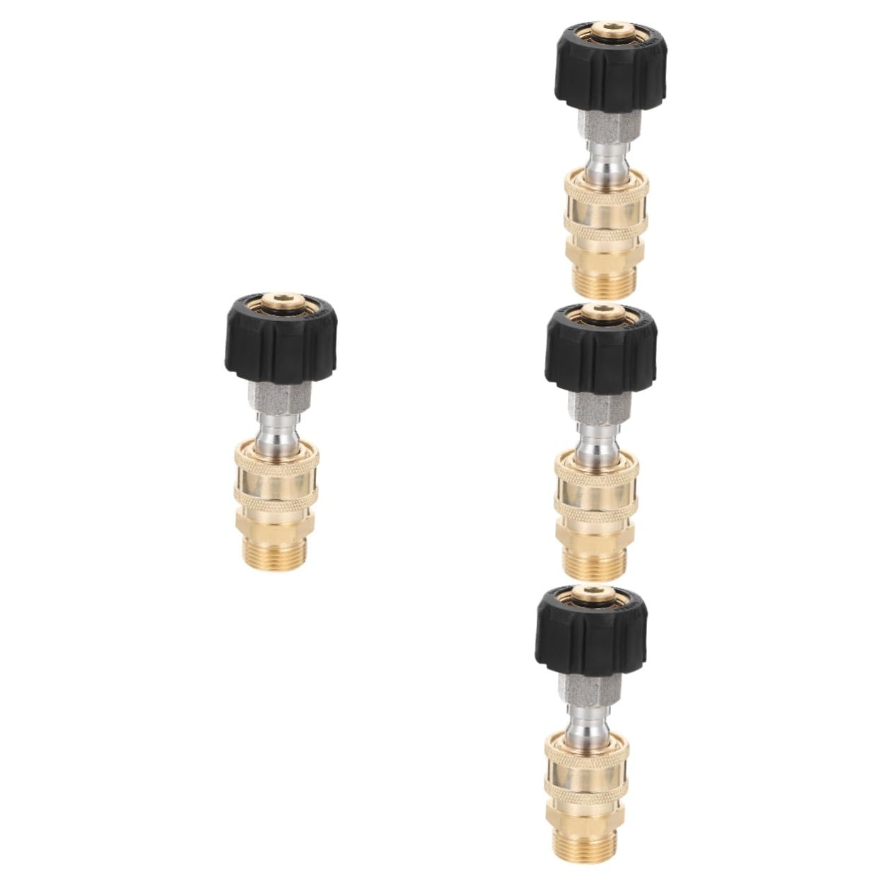 ifundom 4 Set di Adattatori Accessori Rapidi Raccordi Spina di Collegamento Punte Alte Rondella Maschio Adattatore A Y da Giardino in Ottone Dorato