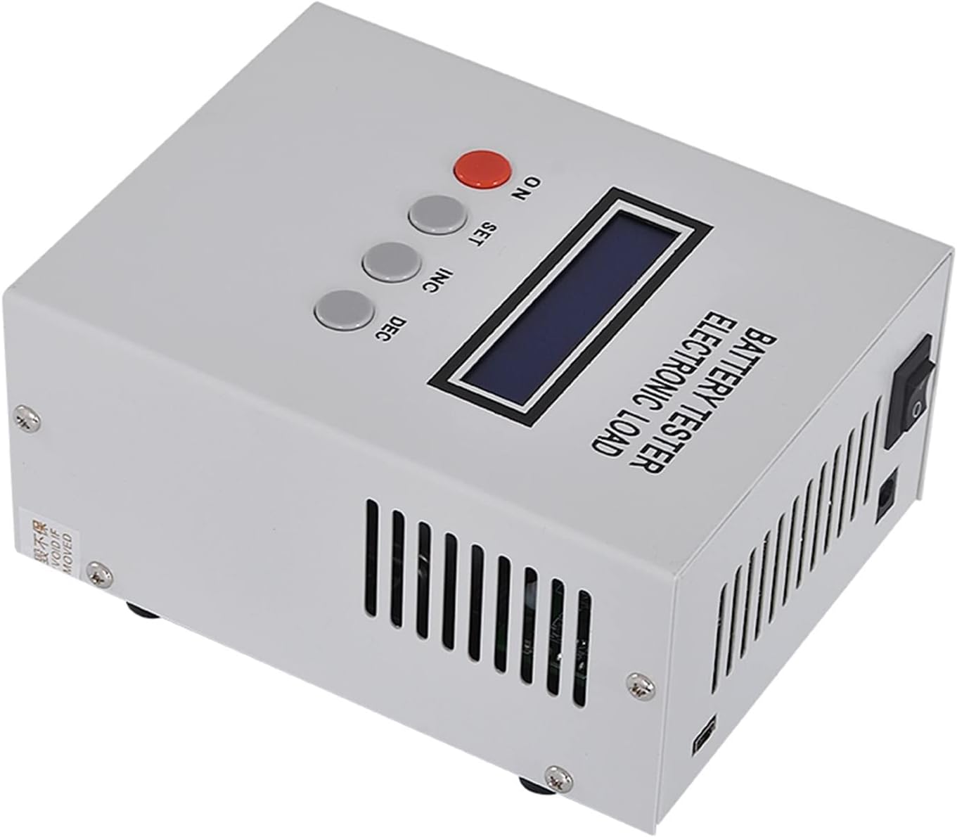 Top-down view of EBC-A20 Battery Tester front panel