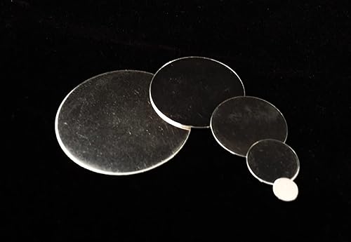 Miniatura 2 de 4 discos redondos de plata de ley 925 con estampado en blanco, calibre 20, 0.500 in (12 pulgadas), fabricado en Estados Unidos por CRAFT WIRE