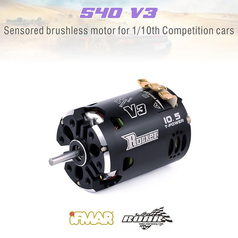 540 V3 13,5T 3200KV SPEC Czujnik bezszczotkowy wał silnika ø3,175 mm Regulowany rozrząd Poziom konkurencji Silnik RC do 1/10 1/12 F1 RC Drift Touring Racing Car