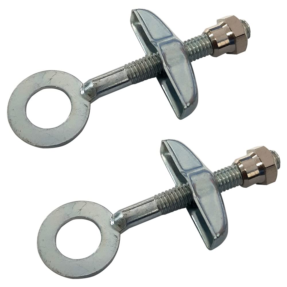 cyclingcolors 2X Bicycle Chain Tensioner M6 x 60 mm Steel with Nuts Diameter Axles 10-11 mm BMX Fixie