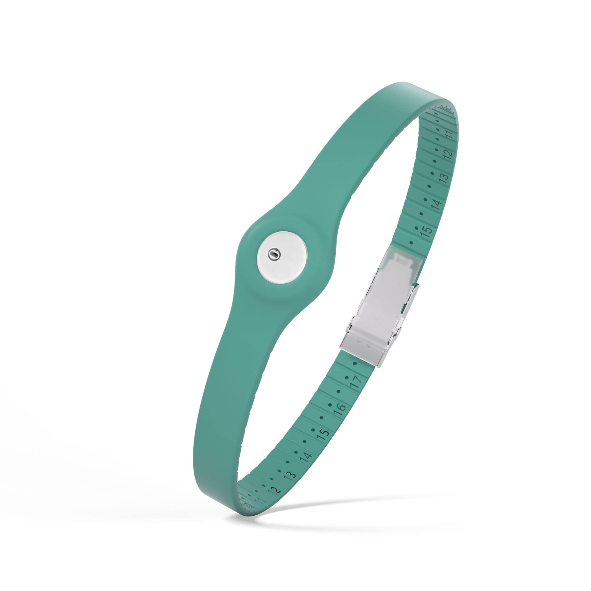 Divoti Glucose Monitor Sensor Cover Armband Compatible for Freestyle CGM Libre 3| Silicone Adjustable Trim to Fit, & Quickly Put-on- Waterproof, Hypoallergenic Teal Green