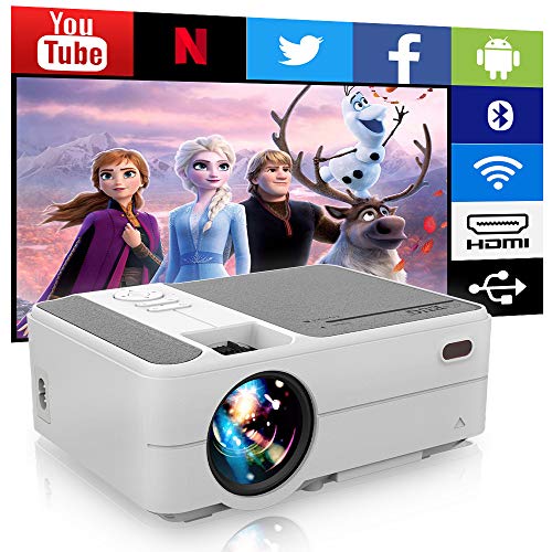 WIKISH Portable Hd Movie Projector with Wifi Bluetooth Wireless Outdoor Lcd Home Theater Proyector S - //coolthings.us