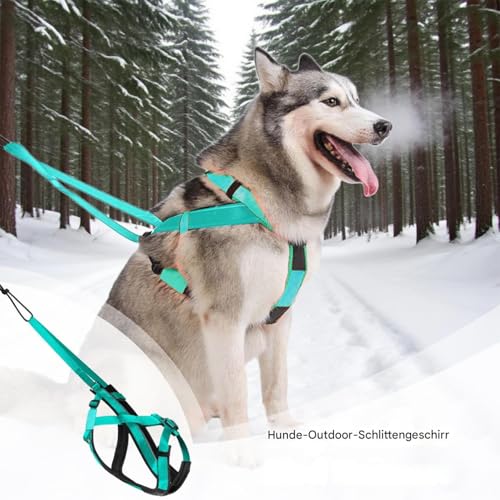 Schlittenhund Geschirr,Reflektierendes Laufgeschirr Für Hunde | Komfortables Verstellbares Gurtzeug Für Schlitten Training Outdoor Aktivitäten