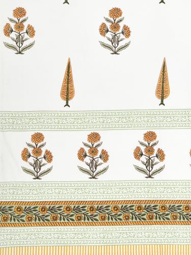 Image of BLOCKS OF INDIA Hand Block Printed Cotton Daylight Curtains with Eyelets |