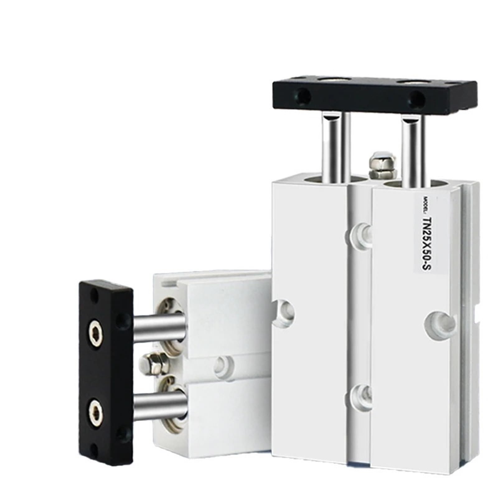 Vérin pneumatique double tige TN 10mm pour intégration sur mini automate