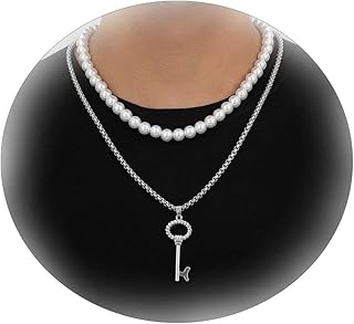 Pearl Necklace For Men Faux Pearl Necklace Men's Pearl Necklaces Pearl Choker Necklace White Pearl Necklace Men Jewelry