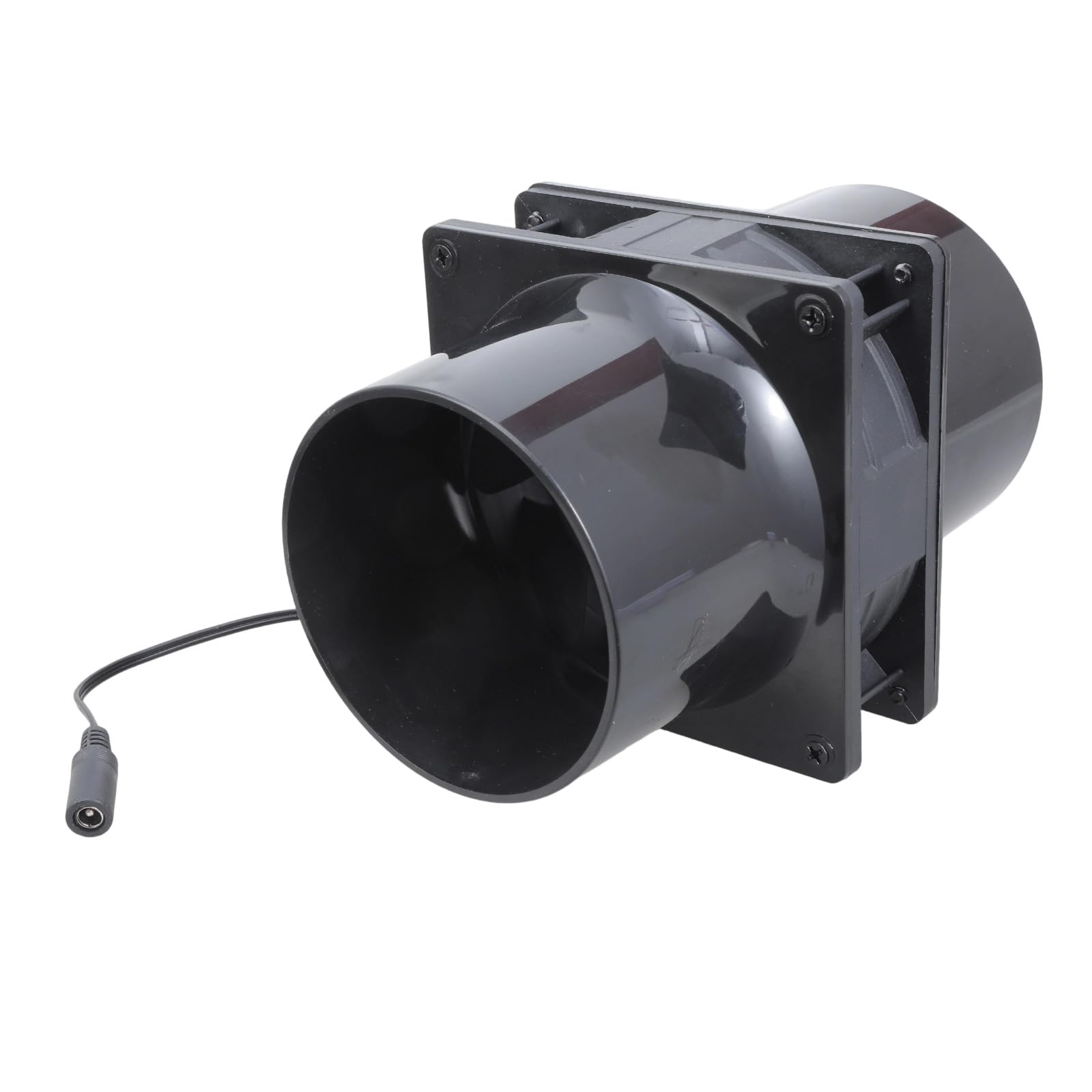 ABS Inline Blower 12V 12cm Fan with Two Air Ducts for Hydroponic Systems Kitchen Exhaust and Electronics Cooling Inline Exhaust Blower